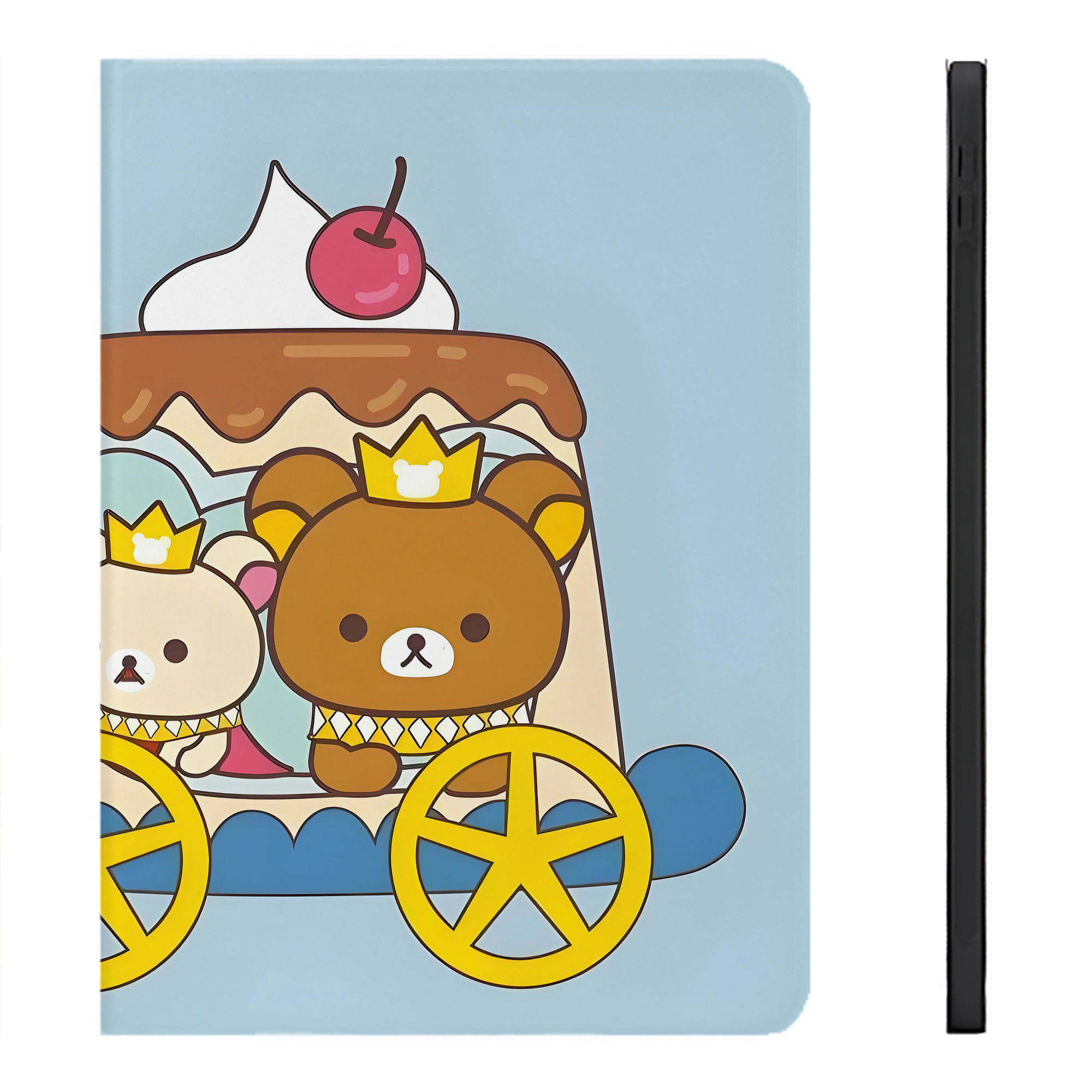 （画像用） リラックマ リラックマ キイロイトリ Rilakkuma Korilakkuma Kiiroitori IPadケース ペンホルダー付き ブックスタイルデザイン